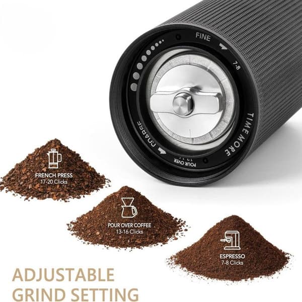 Timemore Chestnut C3S MAX manuell kaffekvarn - konisk malning, svart