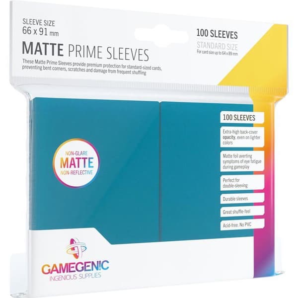 Matta Prime-Fickor - Gamegenic - 100-Pack - Premium Skydd - Blå
