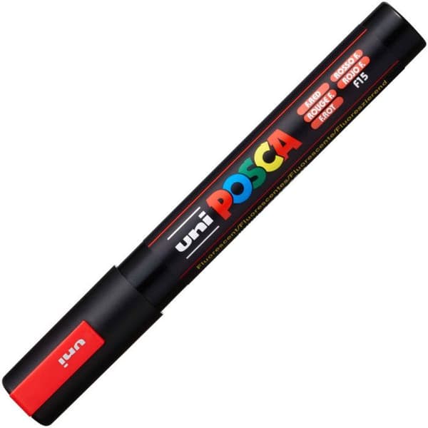 POSCA PC5M Marker med medelspets - Fluorescerande röd