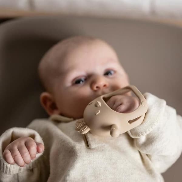 Beige Silikon Tandningshandske