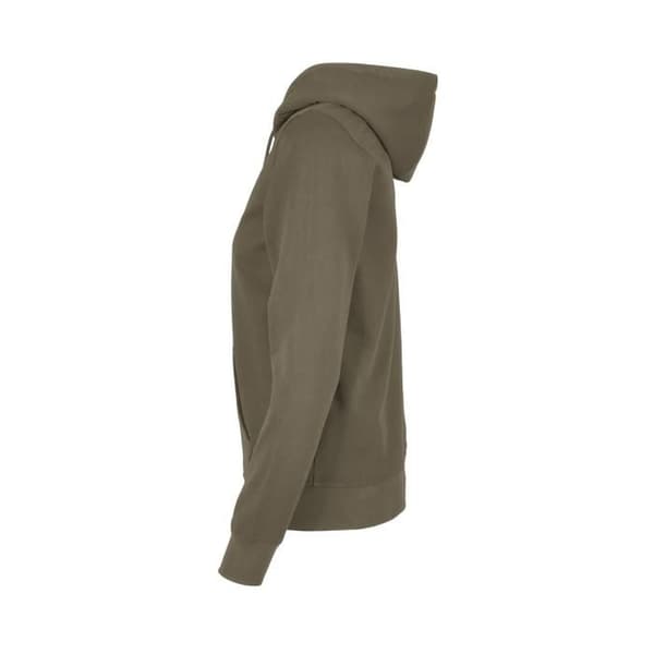 Zip hoodie för kvinnor Build Your Brand Basic - olivgrön