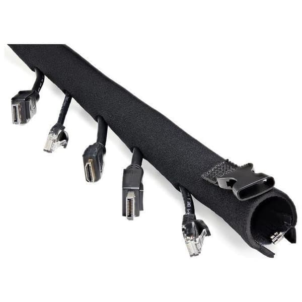 StarTech.com Kabelhanteringsskydd i neopren 1m - Dragkedja och spänne - Diameter 3 cm - Dator-strömkabelskydd