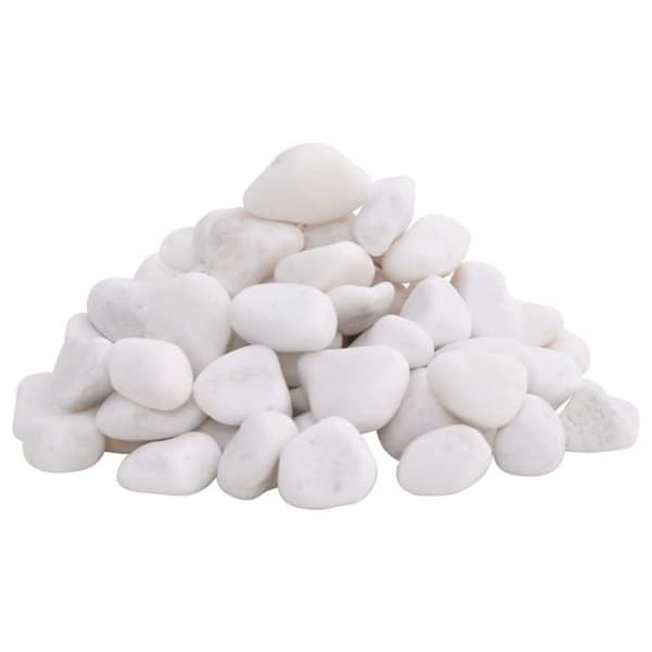 Polerade stenar 10 kg vita 2-5 cm