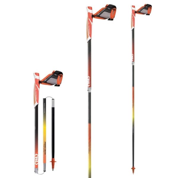 TSL Trail Carbon 4 Cork Fire - Orange - 115 cm vandringsstav