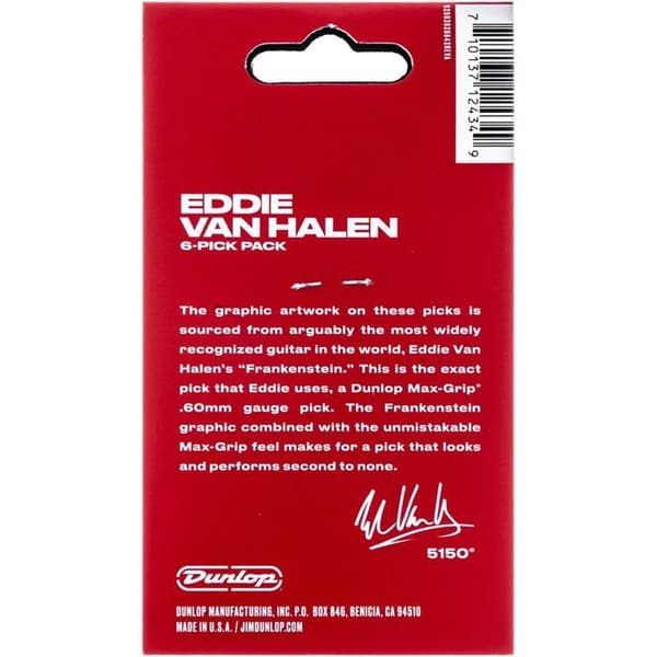Dunlop EVHP02 EVH Frankenstein 0,60 mm Förpackning med 6 Plektrum