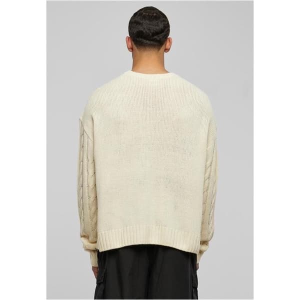 Pull - URBAN CLASSICS - Boxig - Akryl - Rundad krage - Färg benvit