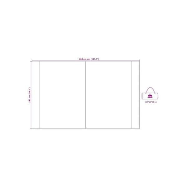 Vattentät presenning - vidaXL - Blå - 460x240 cm - Polyester - Brandsäker - Vindresistent - Lätt - Fällbar