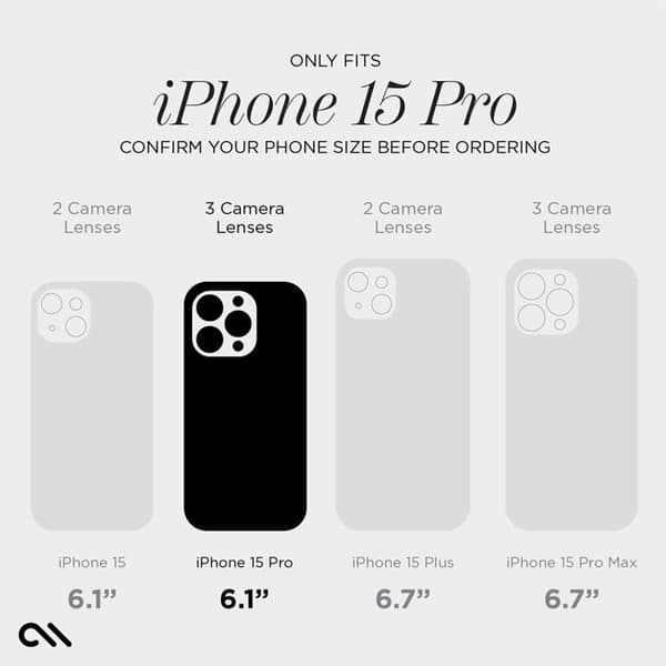 Baksidan - CASE-MATE - iPhone 15 Pro - Blommig - MagSafe - Antimikrobiell