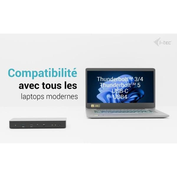 I-TEC Thunderbolt 4 Intelligent Dual Display DS 1x TB4 2x DP 1x GLAN