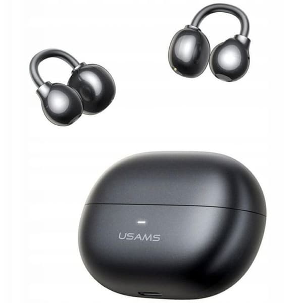 Hörlurar - USAMS - Echo R02 - Trådlös Bluetooth - Färg grå - Klipptyp