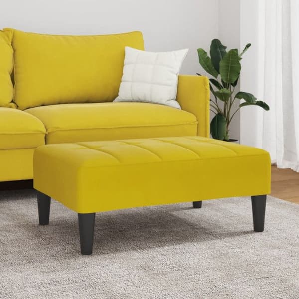 Repose pied gul 77x55x31 cm sammet