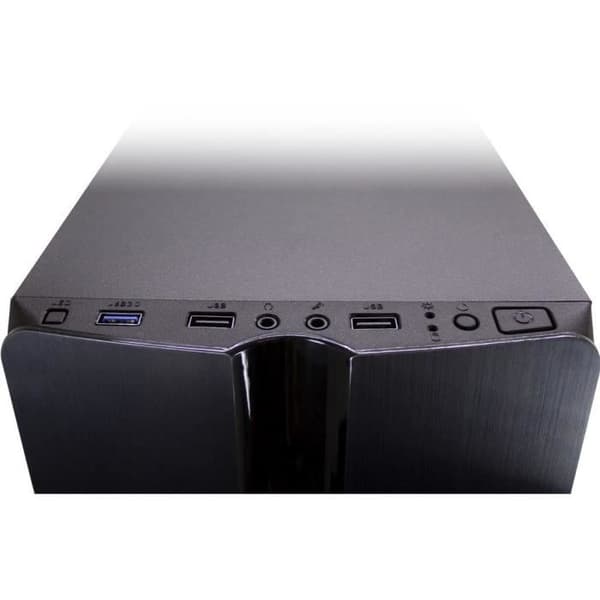 Inter-Tech 88881309, ITX-Tower, PC, ATX,ITX,uATX, Svart, hemmakontor, Blå