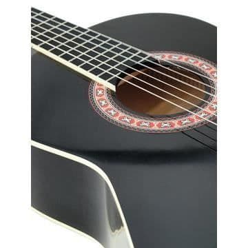 Klassisk gitarr - AC-303 - Svart - Toppspruce - Lönn hals - Rosenwood grepp