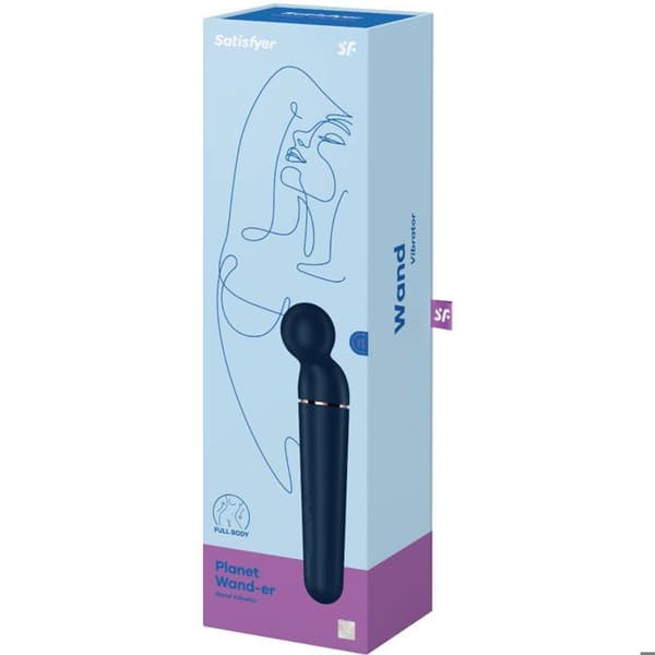 SATISFYER - PLANET WAND-ER VIBRATOR MASSAGER BLÅ -