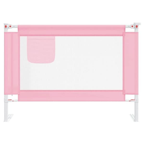 vidaXL Barnsäng Säkerhetsstaket Rosa 90x25 cm Tyg