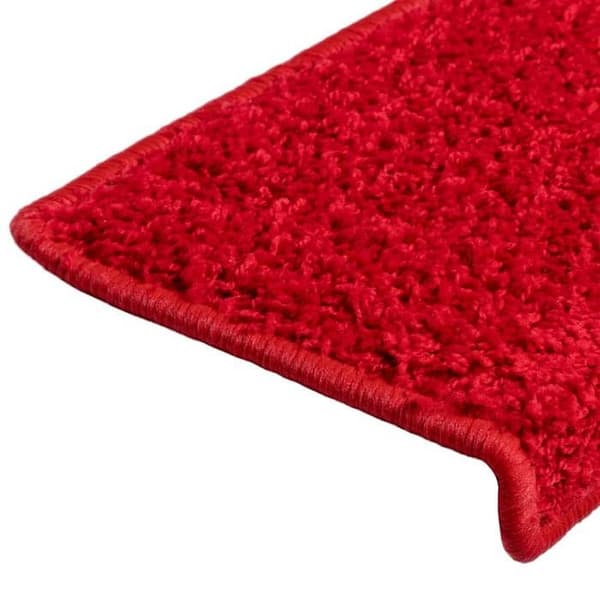 vidaXL Trappmatta 15 delar 65 x 21 x 4 cm Röd rektangulär kant 134582