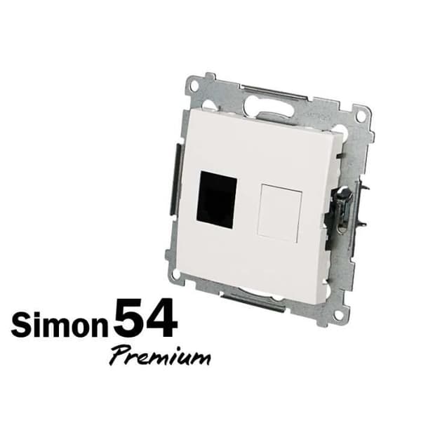 RJ11-uttag - SIMON - Premium - Rektangulär - Klar att installera - 2P+E