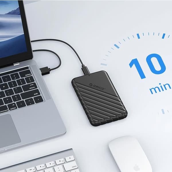 Orico 25PW1C-C3 — 2,5" USB-C 3.1 (6 Gbit/s) hölje för HDD/SSD, svart