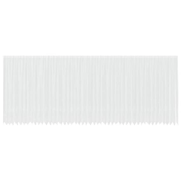 Blommönstrad spetsgardin - vidaXL - Vit - Polyester - 260x1200 cm - Ljusfiltrerande - Integritetspaneler
