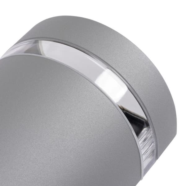 Rund utomhusväggsarmatur - LED-design - 2x GU10 - Grå