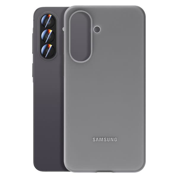 Coque - SAMSUNG - Galaxy A37 - Slät silikon - Höjda kanter - Grå