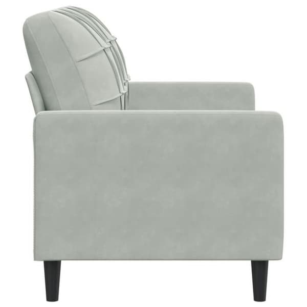 vidaXL 2-sitssoffa Ljusgrå 120 cm Sammet, soffa, stoppad soffa, vardagsrumssäte, loveseat, vardagsrumsoffa, 4007614