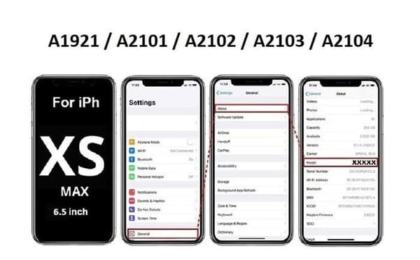 Reparationsset för Smartex kompatibel med iPhone XS Max - Vit