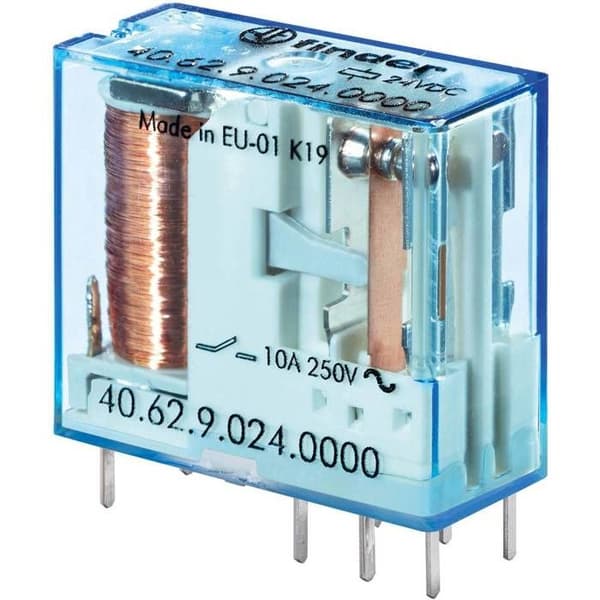 Finder 40.62.9.012.0000 PCB relä 12 V DC 10 A 2 växling (RT) 1 st(s)