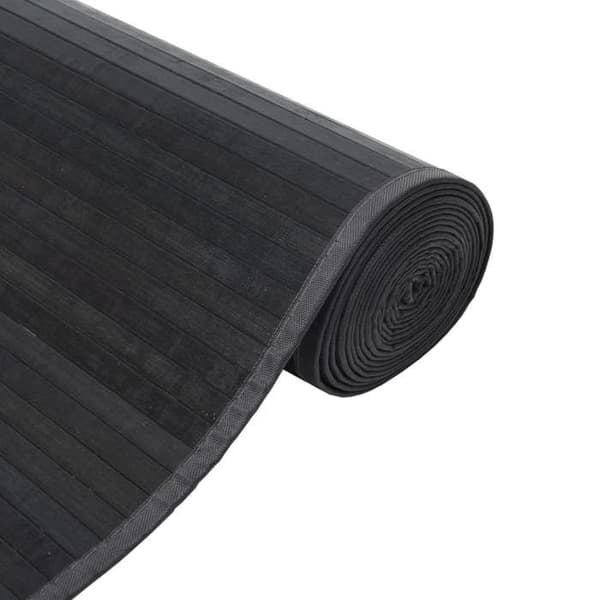 vidaXL Rektangulär matta grå 100x1000 cm bambu, vardagsrumsmatta, köksmatta, rektangulär matta, sovrumsmatta 376970