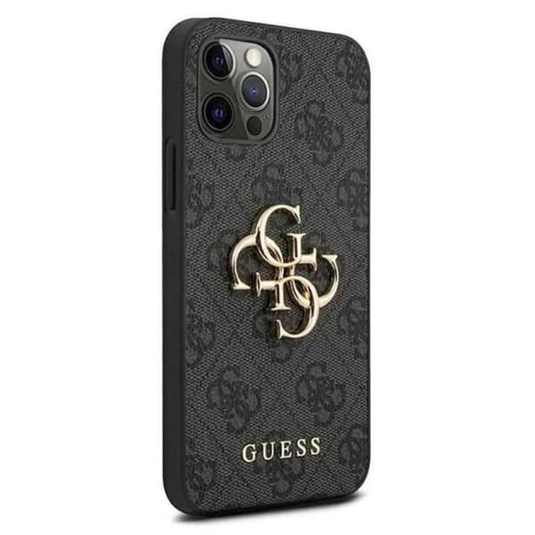 Skyddsskal - GUESS - iPhone 12 Pro Max - Syntetläder - Monogram - Stötbeständighet