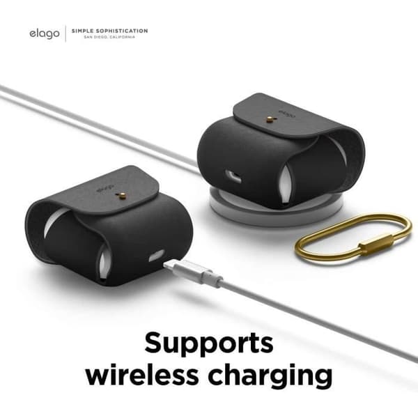 Elago läderfodral för AirPods 3 svart