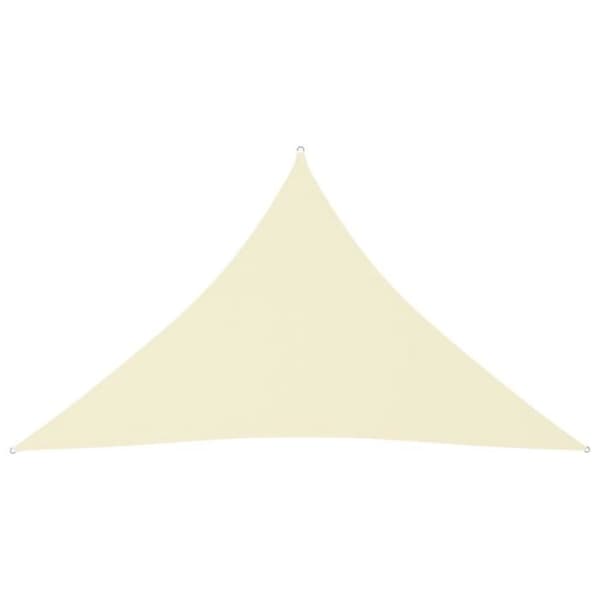 vidaXL Parasol Sail Oxford Tyg Triangulär 3,5x3,5x4,9 m Kräm