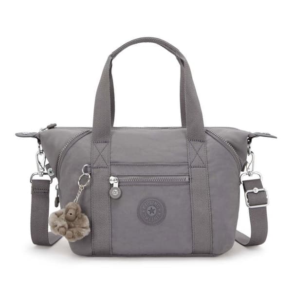 Kipling Basic Eyes Wide Open Art Mini Handbag — handväska grå Inviting Grey 35×22×18 cm