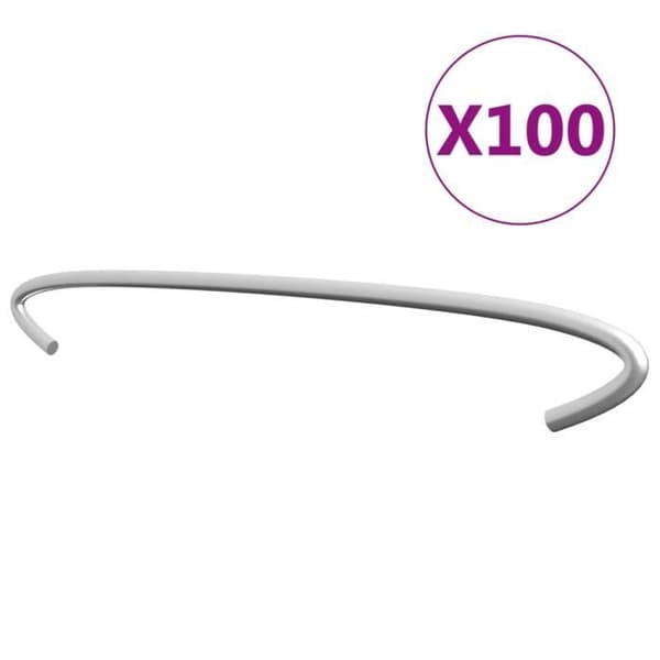 vidaXL Gabionkrokar 100 st Galvaniserat stål 40 cm