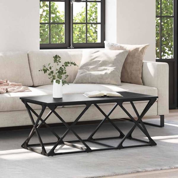 Modern soffbord - vidaXL - Svart ek - Ingenjörsträ - 100x49x40 cm - Rektangulär - Lätt att underhålla
