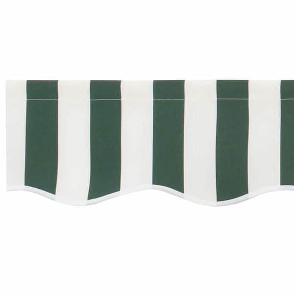 vidaXL Ersättning av valance Grön och vit 4 m Polyester 42000809