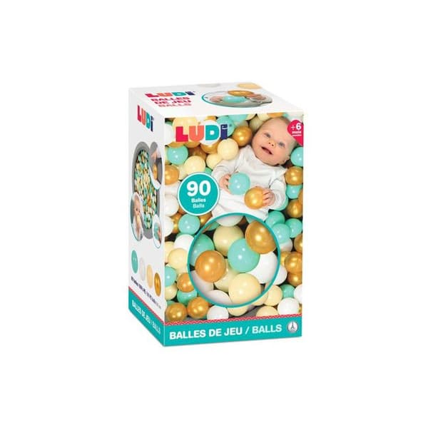 Färgglada leksaksbollar - 90 stycken - babysimma bollar 6 cm