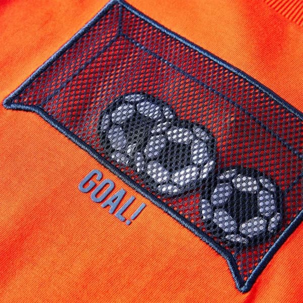 T-shirt barn långärmad orange multi-storlekar