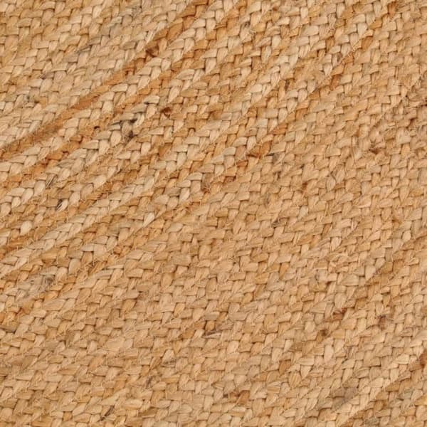 vidaXL Flätad jutematta 240 cm Rund 343586