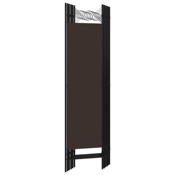 vidaXL 6-Panel Rumsavdelare Brun 240x180 cm