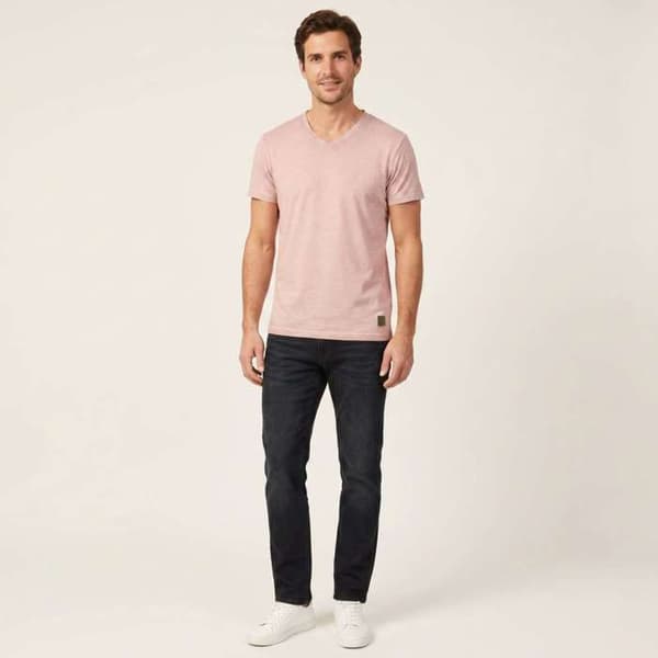 Rak v-ringad t-shirt