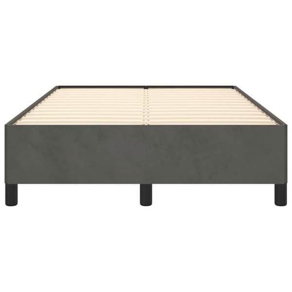 vidaXL Sängram utan madrass mörkgrå 120x200 cm sammet 347313