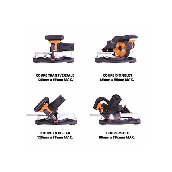 Evolution R210CMS geringssåg - 1200W - 210mm - Multimaterial skärteknik