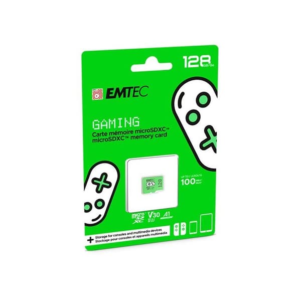 Emtec 128 GB MicroSD UHS I U3 V30 A1 A2 Spelminneskort Grönt