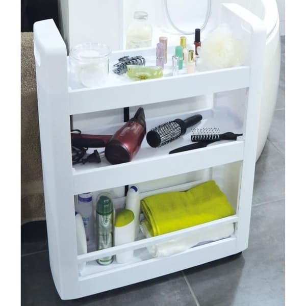 Mobilo Serving Unit - 3 modulära förvaringshyllor - Multidirectional hjul - 60 x 22 x 79 cm - Vit - EDA