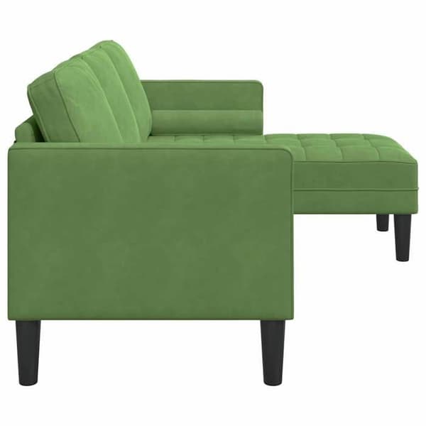 Set av ljusgröna soffor 173 x 131 x 67 cm sammet