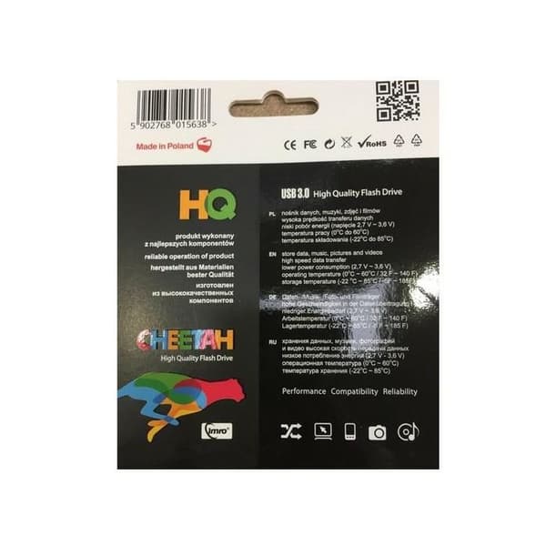 USB-minne - CHEETAH - 64 Go - USB 3.0 - Läst hastighet 100 Mo/s - Metallhus