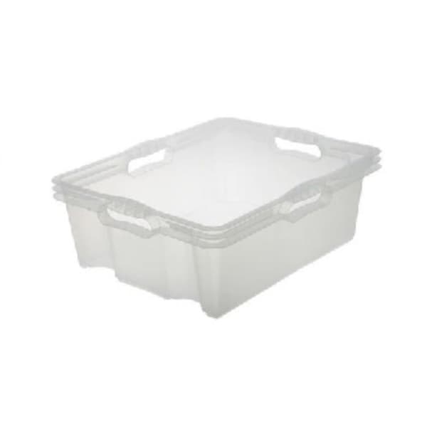 Förvaringslåda - KEEEPER - Multi-Box L - 16 L - 43 x 35 x 15 cm - Transparent grå
