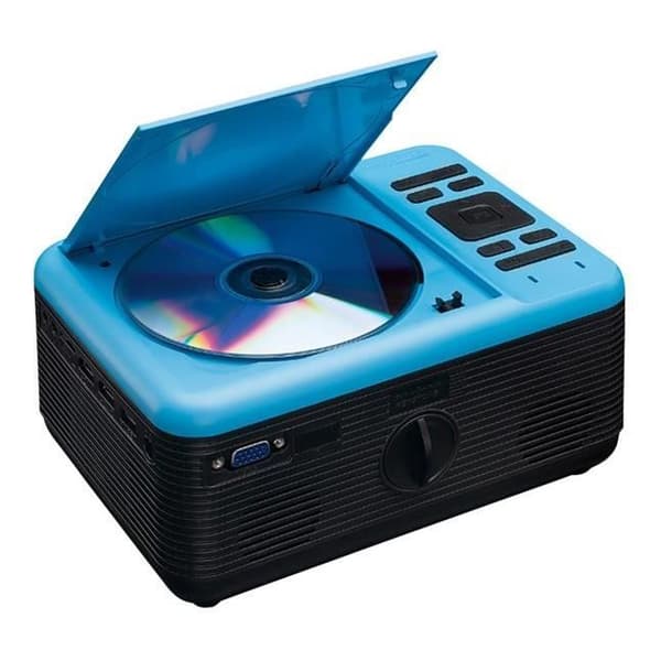 Lenco LPJ-500BU - LCD-projektor med DVD-spelare och Bluetooth®-anslutning - Blå