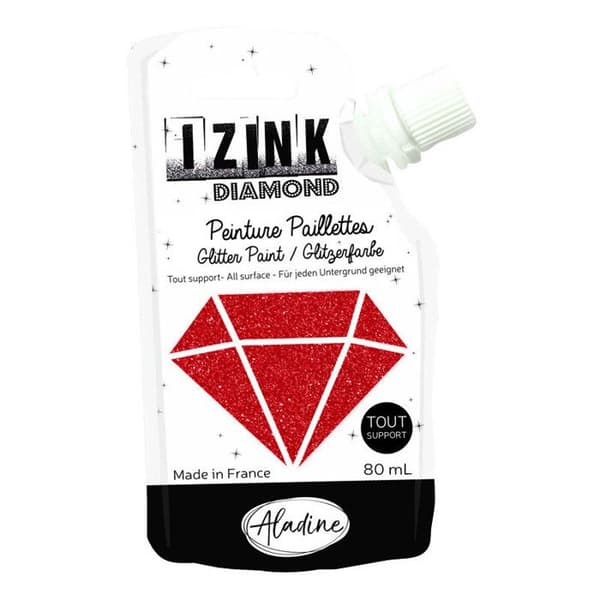 Måleri - Izink - Diamond - Röd - 80ml - Exceptionell glans